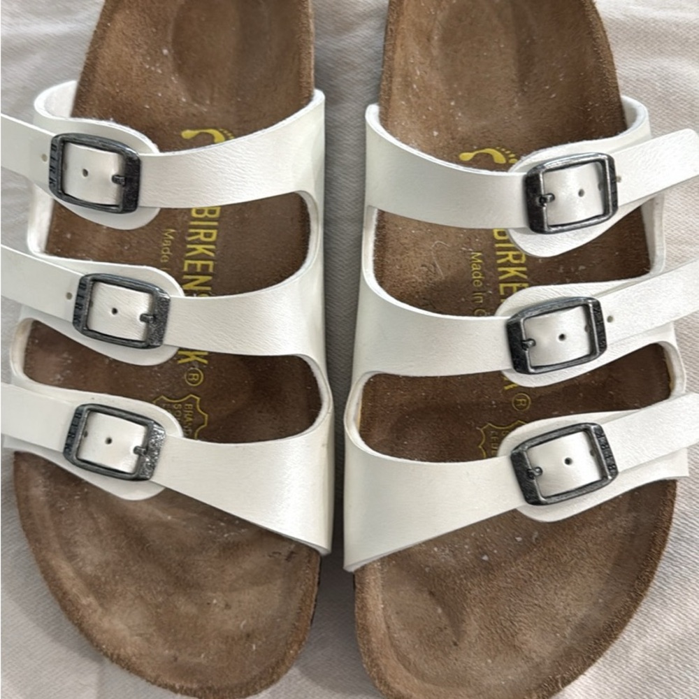 Birkenstock Burko-Flor White Sandals size 36